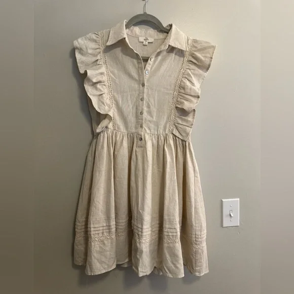 Linen layered Entro Dress - Picture 1 of 6